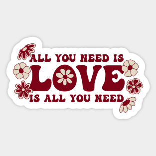 All You Need is Love | Artwork by Julia Healy Sticker